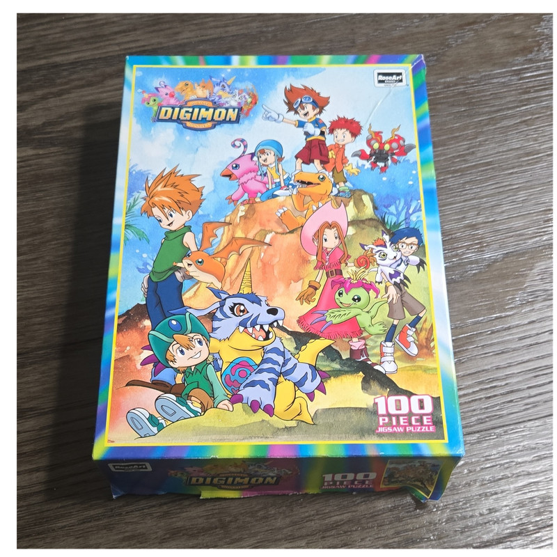 Vintage RoseArt Digimon 100-Piece Cardboard Interlocking Jigsaw Puzzle