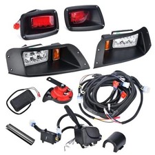 LED Headlight Tail Light Kit Compatible with EZGO TXT Golf Carts 1996-2013 12V