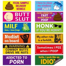 BkeeCten 12pcs Funny Car Magnet, Prank Magnetic Bumper Decals for Adult Water...