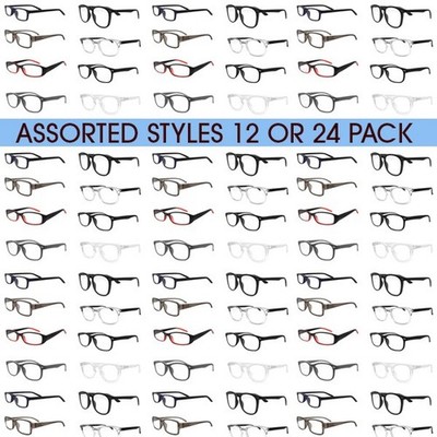 Reading Glasses For Men and Women Readers in 12 Pack or 24 Pack ANY POWERS Best