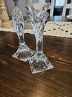 Mikasa crystal candlestick holders in the "Deco" or "Tulip" pattern  — photo 2