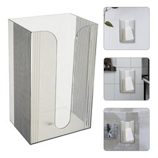 Wall Hanging Transparent Tissue Holder Box Reusable for Kitchen and Bathroom