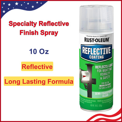 Rust-Oleum 214944 Specialty Reflective Finish Spray Semi Transparent Clear 10 Oz