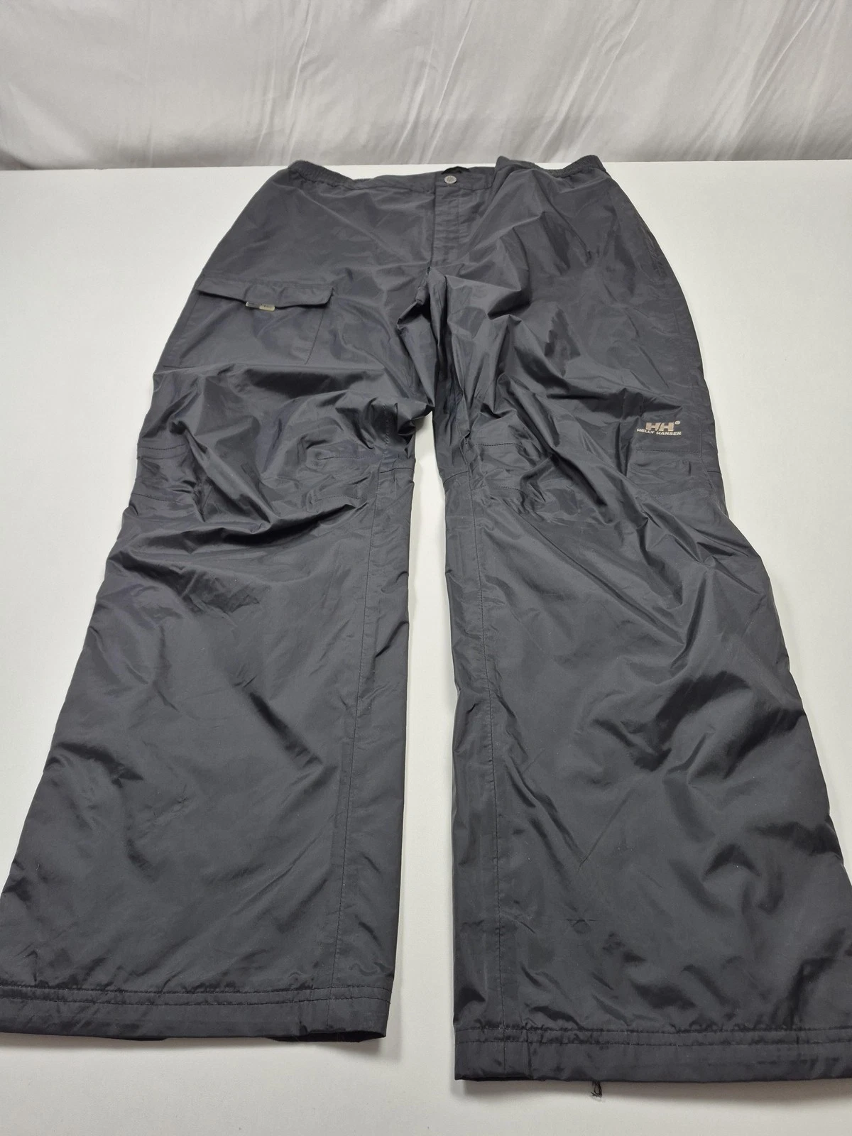 VTG Helly Hansen Rain Pants Mens 2XL Gray Helly Tech Packable Waterproof Hiking