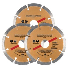 3-Pack 115mm 4.5" Angle Grinder Blades Diamond Discs Masonry Stone Cutting