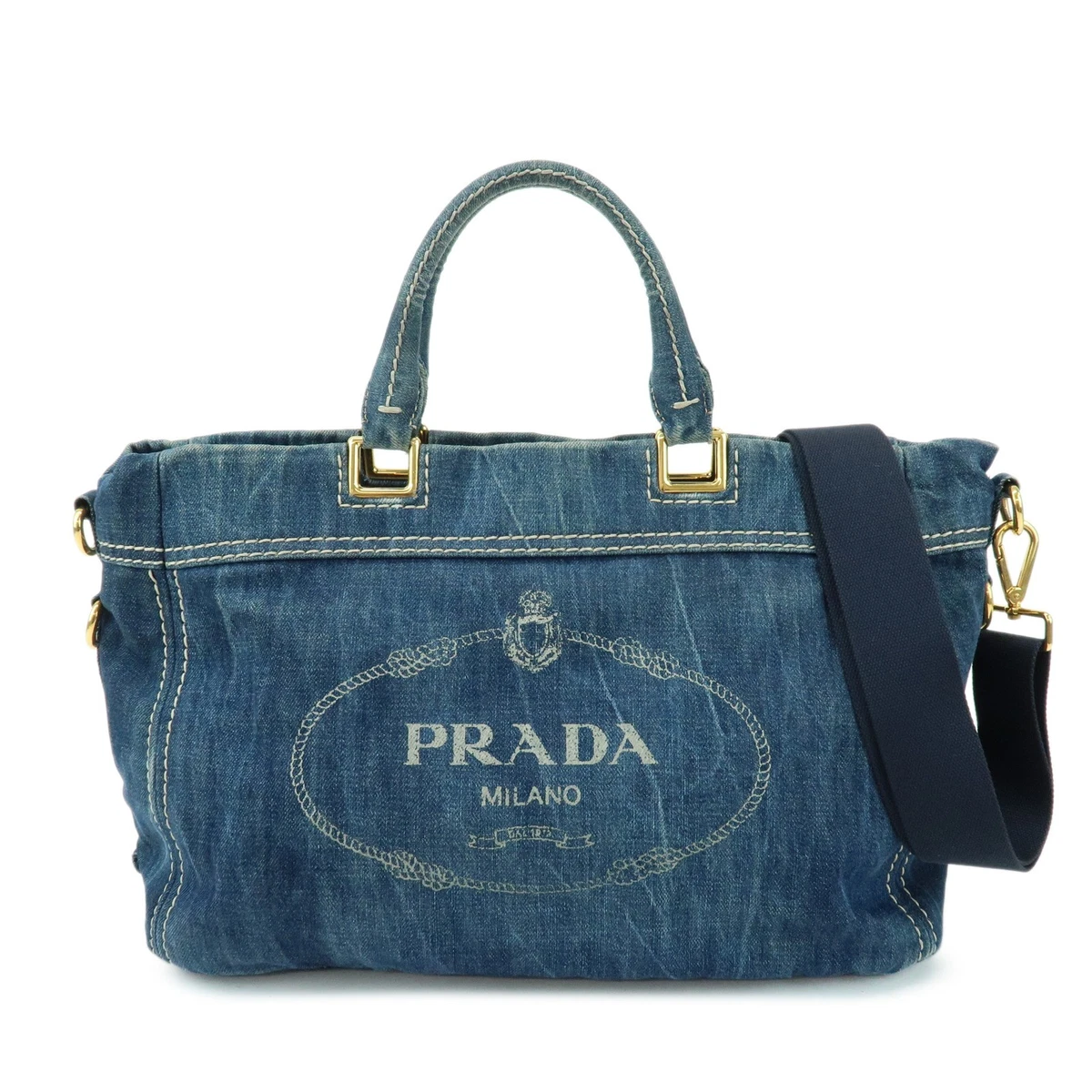 PRADA Denim Exterior Bags & Handbags for Women for sale | eBay