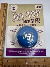 Vintage Jet Top Trickster Model Yo Yo Blue NOS New in Original Package yoyo