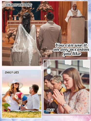Chic Triangle Mantilla Veil - Perfect for Mass, Baptisms, and Special Events - Picture 9 of 9
