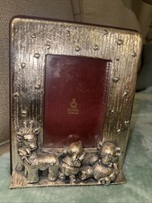 VTG Jungle cunill Or Febres baby Photo frame teddy bunnie girafe 20G Printed