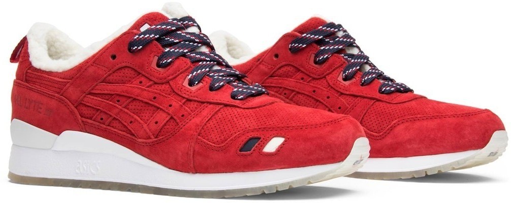Kith x Moncler x ASICS Gel Lyte 3 Red for Sale | Authenticity
