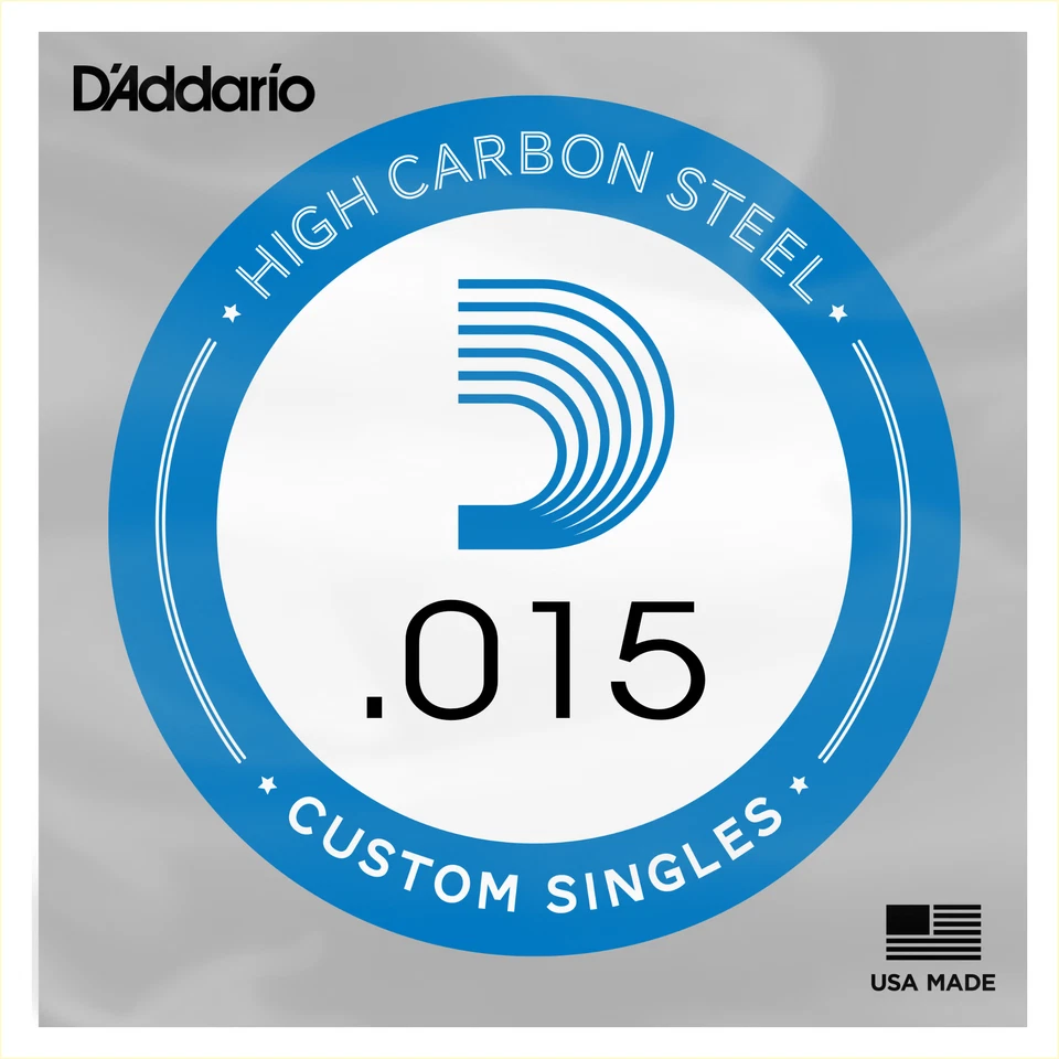 Daddario PL015 | Einzelsaite Ersatzsaite für E- & Westerngitarren | Plain-Steel