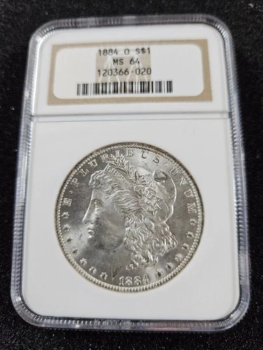 🌟 1884-O Morgan Silver Dollar UNC $1 New Orleans Coin NGC MS64