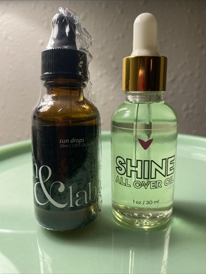 Spa Lot of 2!  th & lab Sun Drops 1 oz AND Lip Love Shine All Over Oil 1 oz New!