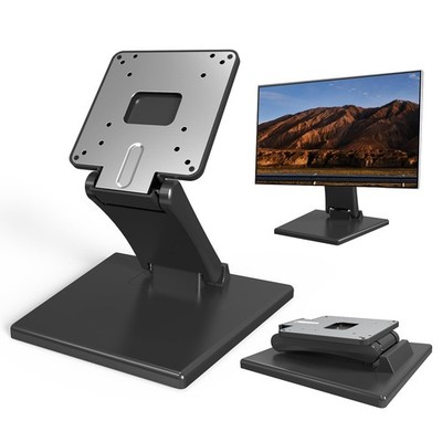 Babibobibi Foldable VESA Stand 75x75mm/100x100mm Monitor Mount Lay Flat Black