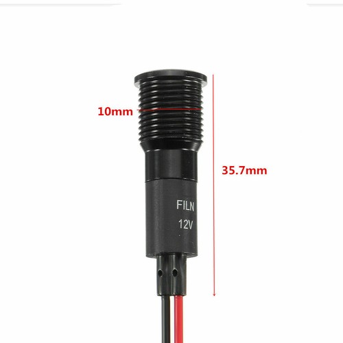 1X 8-16mm 12V-36V LED Dash Panel Warning Pilot Light Indicator Lamp Car Boat - Picture 9 of 12