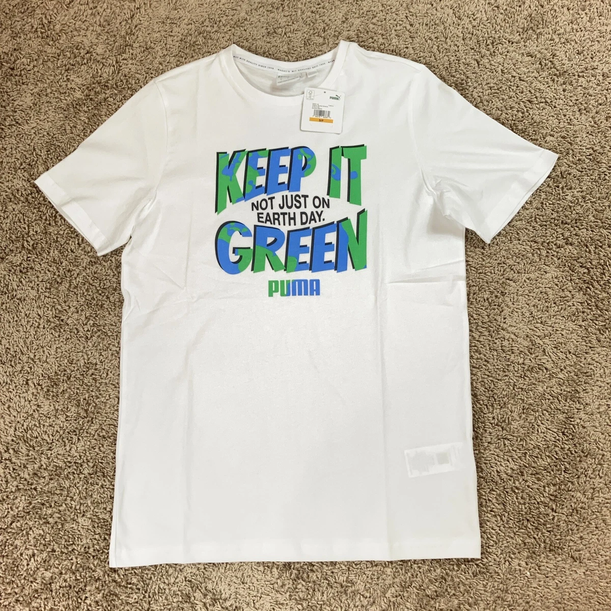 Green and white puma best sale shirt