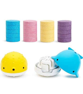 Munchkin Color Buddies w/22 Moisturizing Bath Bombs&2Toy Dispensers |2Sets| Kids