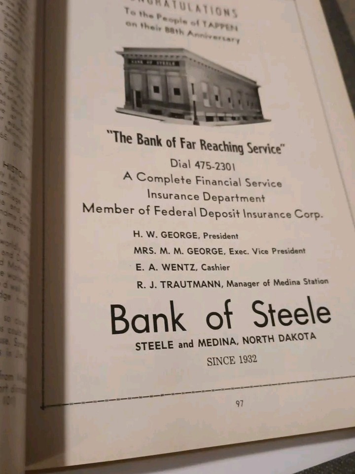 18781966 TAPPEN Historical North Dakota Progression Collectable Estate