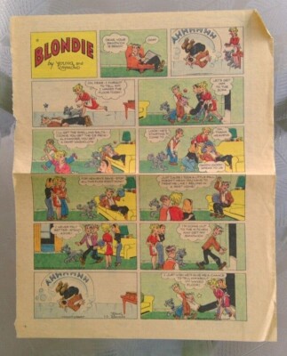 vintage; page from comic strip: Blondie, Brenda Starr Reporter & Winnie ...