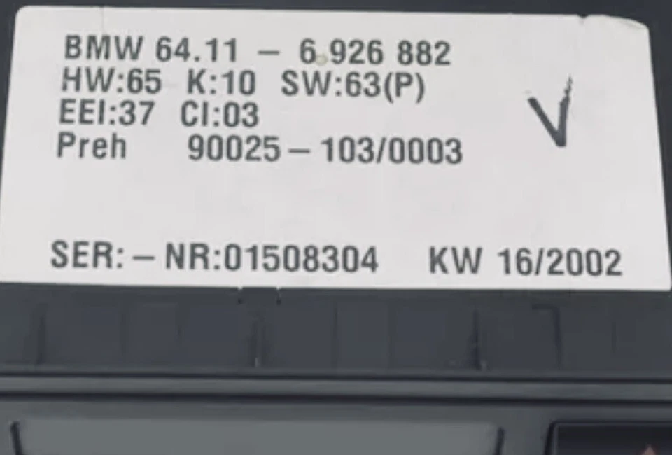PANEL DE CONTROL CLIMÁTICO TEMPERATURA DIGITAL BMW X5 (E53) CALEFACCIÓN AC 00-06 18 PIN Foto 3 de 4