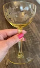 Lancaster Jubilee Yellow Depression Tall Champagne Glass