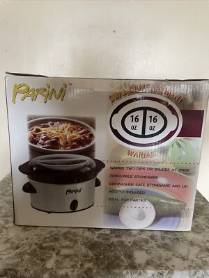 Parini Dual Compartment Slow Cooker 2 - 16oz compartments