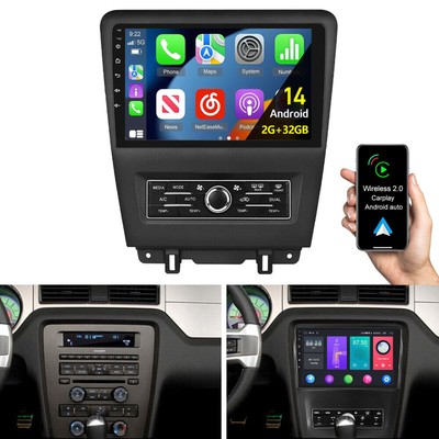 Android 14 Carplay For Ford Mustang 2010-2014 Car Stereo Radio 32G GPS Navi WIFI