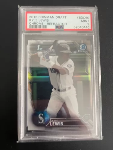 2016 Bowman Chrome Draft Kyle Lewis 1st Refractor BDC-60 PSA 9