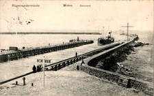 AK GRUSS AUS RÜGENWALDERMÜNDE RÜGENWALDE KR SCHLAWE BZ KÖSLIN MOLEN 1908 POMMERN