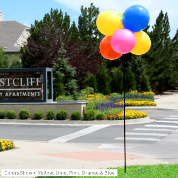 Permanent Outdoor Reusable Vinyl Balloons 6 Cluster Kit FREE