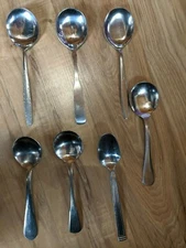 Lot Of 7 Stainless Spoons - Mixed Brands