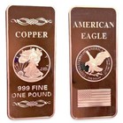 1 Lb Troy Ounce/Oz .999 Pure Metal Walking Liberty Eagle Bar Gold Copper Silver