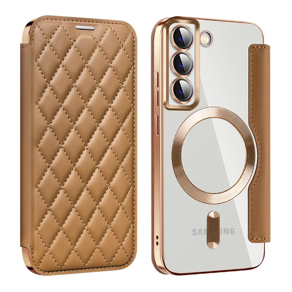 MuZiF Galaxy S22 Case Notebook Type Magsafe Compatible Clear Back Transpare 4