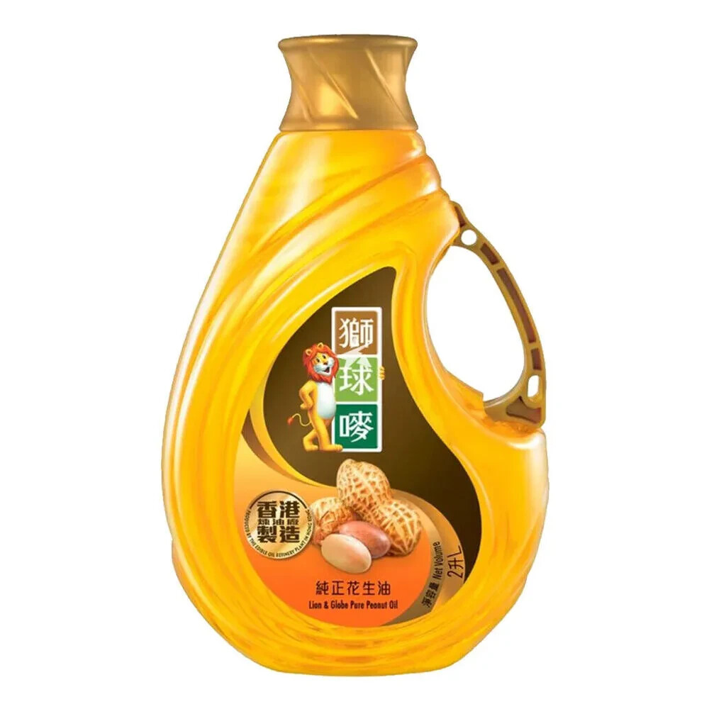 Lion & Globe 100% Pure Peanut Oil (Made in Hong Kong) 2 Litre 獅球嘜花生油