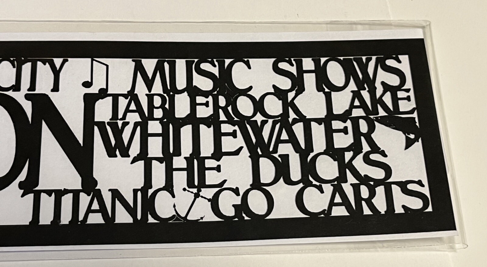 lot of 2 Branson Missouri laser cut scrapbooking die cuts black