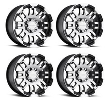 Set 4 16 Vision 375 Warrior Gloss Black Machined Face Wheels 16x8 6x5.5 Rim 0mm Set 4 16 Vision 375 Warrior Gloss Black Machined Face Wheels 16x8 6x5.5 Rim 0mm