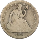 1864-S Seated Liberty Half Dollar 50C, Good G
