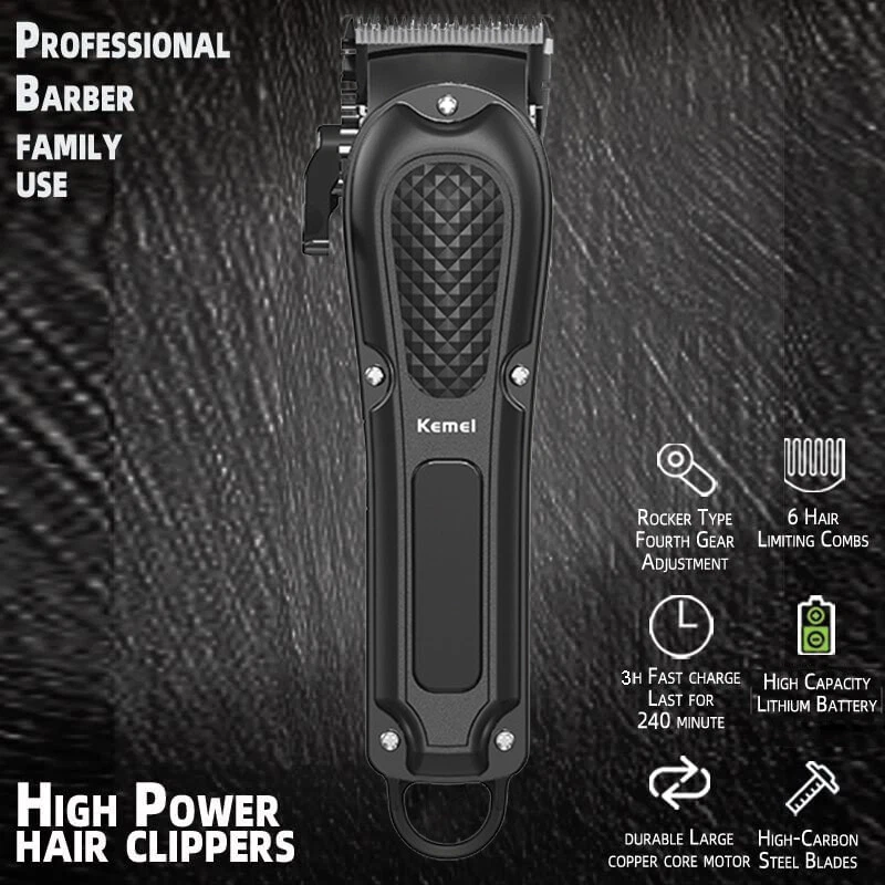 Kemei Professional Hair Clippers Cordless Trimmer Beard Cutting Machine Barber** Kemei Professional Hair Clippers Cordless Trimmer Beard Cutting Machine Barber**