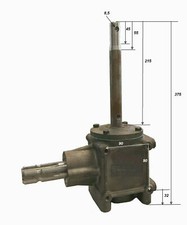 Rozsiewacz nawozu Skrzynia biegów Przekładnia kątowa Przyłącze wału WOM Ciągnik Rolniczy