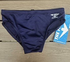 TYR The Finals Enduro Stretch Solid Navy Splice Racer Briefs, Men Boy SZ 28 NEW