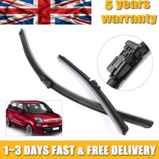PER FIAT 500 COPPIA SPAZZOLE TERGICRISTALLO ANTERIORI X2 PALE PIATTE QUALITA' PREMIUM