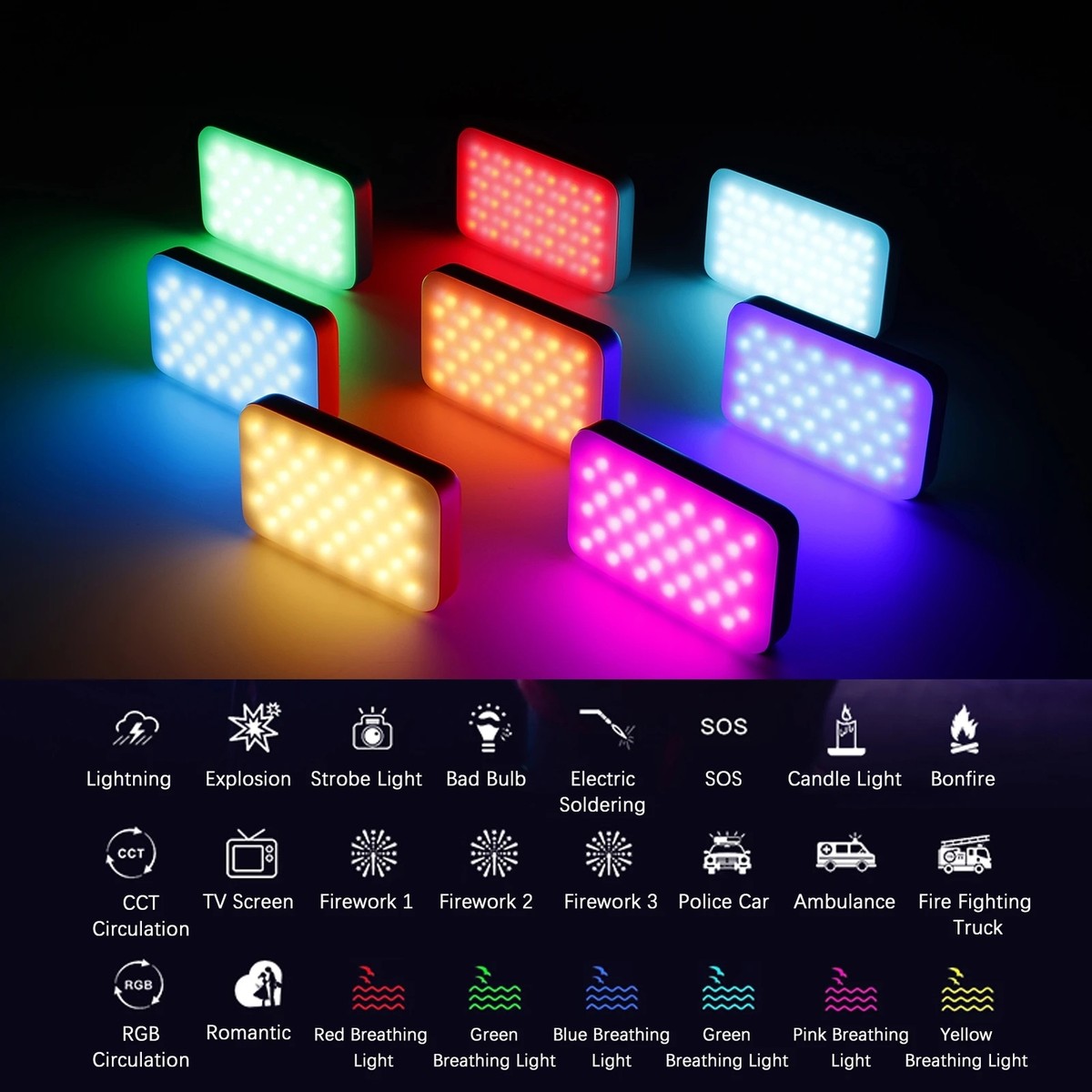 VILTROX Weeylite S05 Luce Video LED RGBW Per Fotocamera 2800K-6800K CTT Versione II