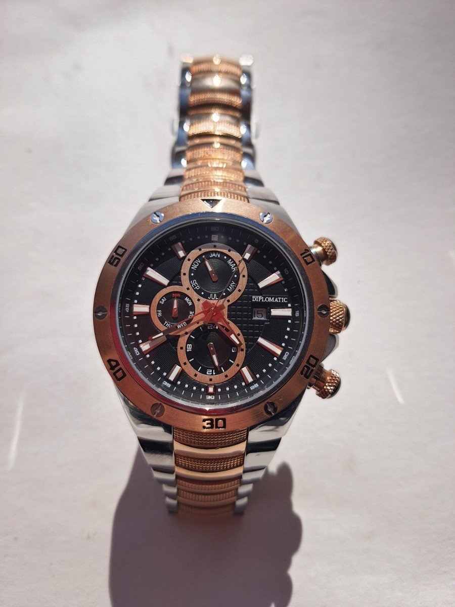 DIPLOMATIC Rose gold MEN'S QUARTZ WATCH
