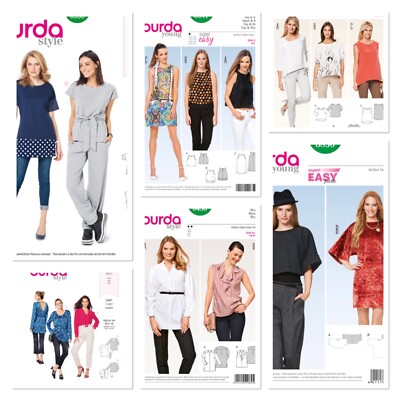 Burda Damen Tops / Bluse / Shirt Schnittmuster verschiedene Größen unbenutzt