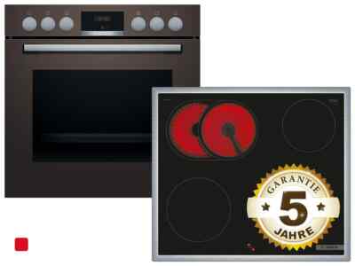 Bosch HND411LM62 Set Einbauherd HEA513BM2 + Glaskeramikkochfeld  NKN645GA2E