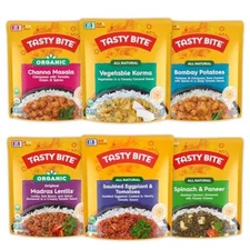 Tasty Bite Variety Pack of 6 Bombay Potatoes Kashmir Spinach Punjab Eggplant 