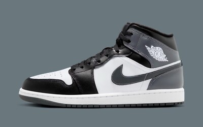 Nike Air Jordan 1 Mid Shoes Black Iron Grey White DQ8426-001 Men's