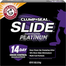 Arm Hammer SLIDE Platinum Multi-Cat Easy Clean-Up Clumping Cat Litter, 14 Days o