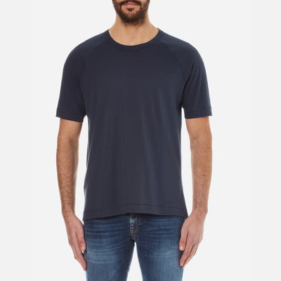 Folk Mens Nep Short Sleeve Tee in Navy Blue - Size Small Vintage Effect T-Shirt