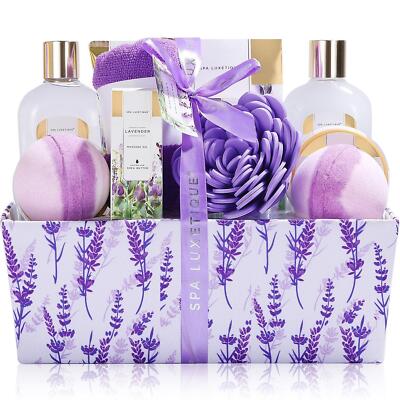 SPA LUXETIQUE Geschenkset Lavendelduft 12tlg. Badesalz Badebomben Handcreme